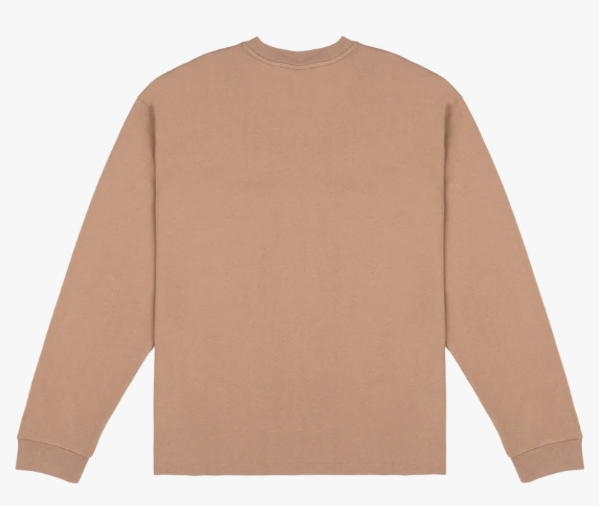 Alden Heavyweight Taupe Gray Long Sleeve Pocket T-Shirt