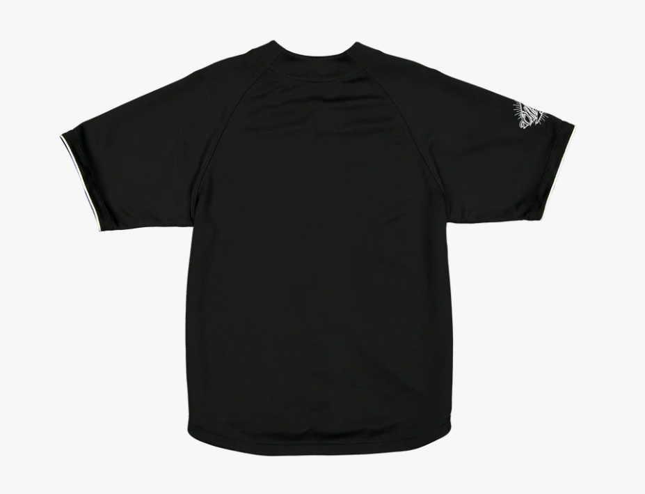 Batter's Eye Raglan Baseball Black Jersey