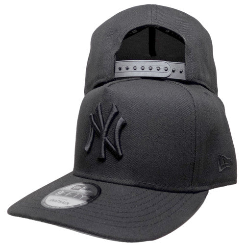 New York Yankees New Era Basic 9Fifty A-Frame Snapback - All Black, Gray Under