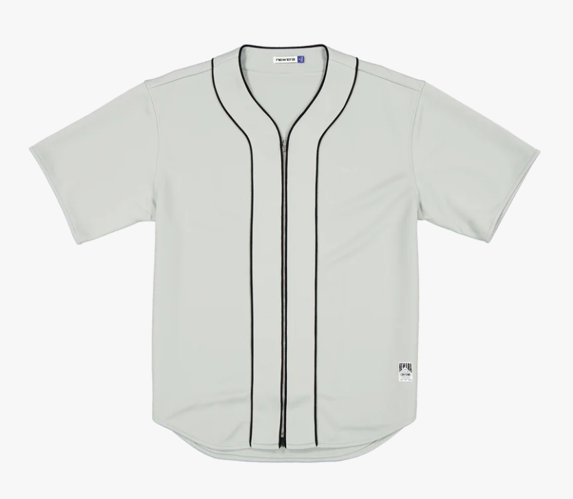 Piping Full-Zip Baseball Navy Jersey