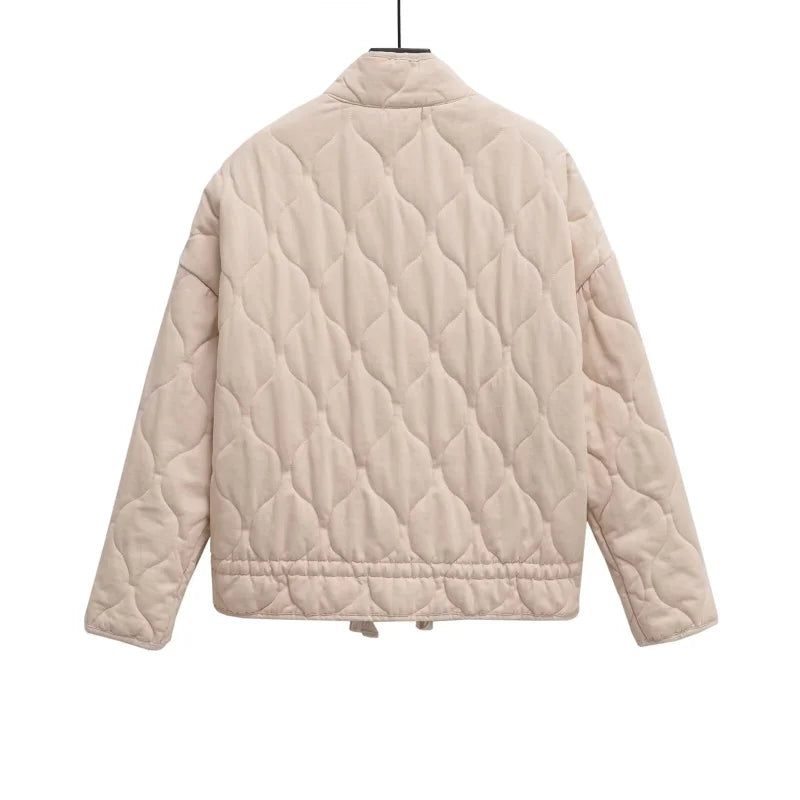 Women's Jacket Winter Vintage Loose Pockets Cotton Padded Coat