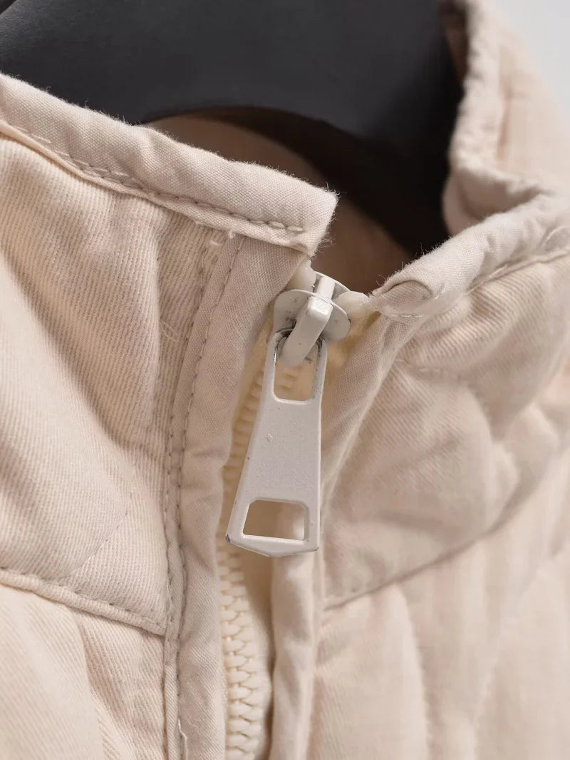 Women's Jacket Winter Vintage Loose Pockets Cotton Padded Coat
