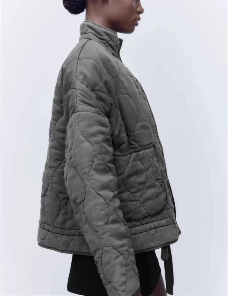 Women's Jacket Winter Vintage Loose Pockets Cotton Padded Coat