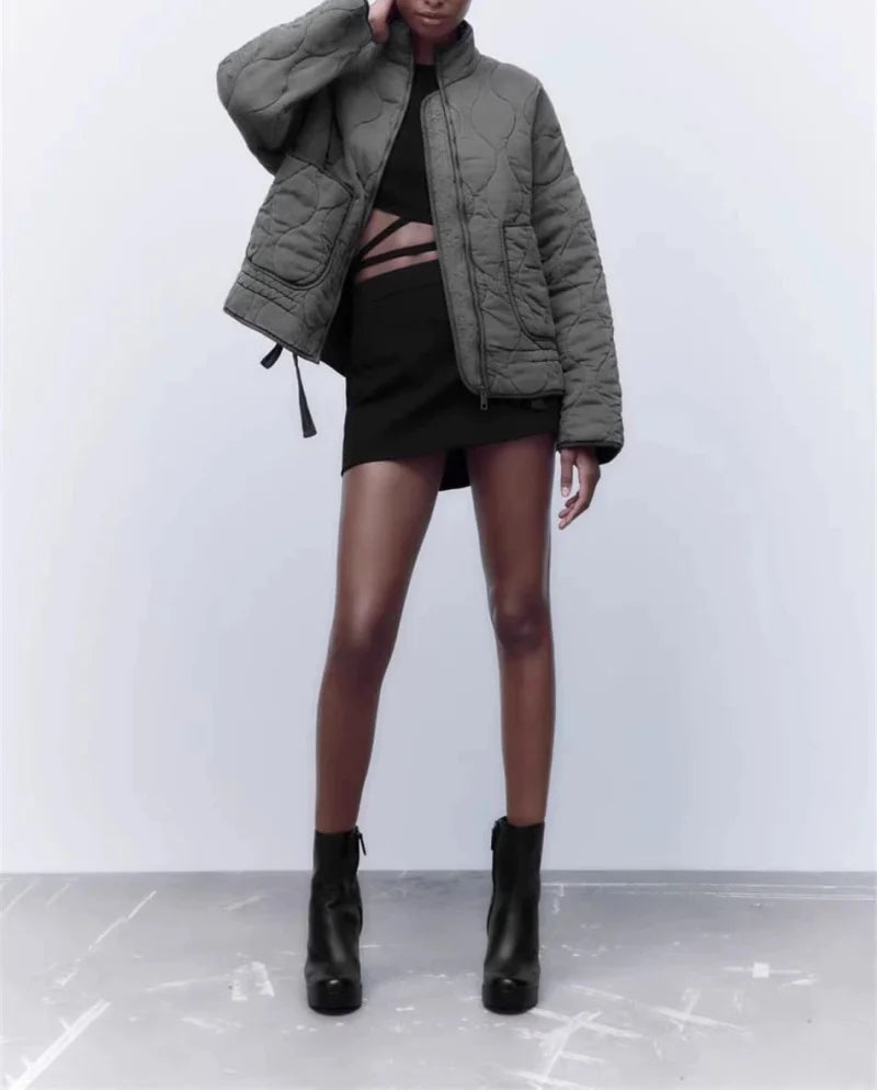 Women's Jacket Winter Vintage Loose Pockets Cotton Padded Coat
