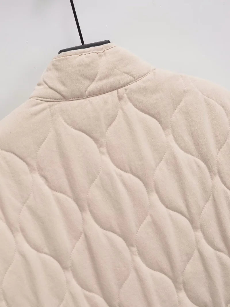 Women's Jacket Winter Vintage Loose Pockets Cotton Padded Coat