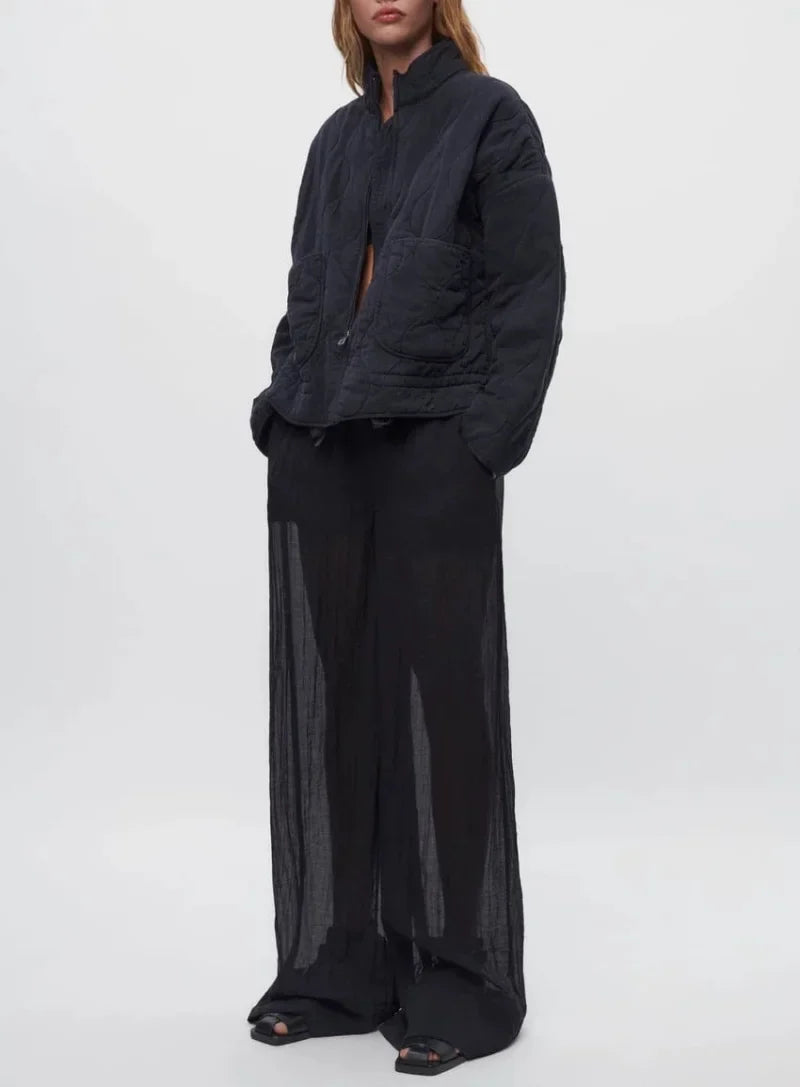 Women's Jacket Winter Vintage Loose Pockets Cotton Padded Coat