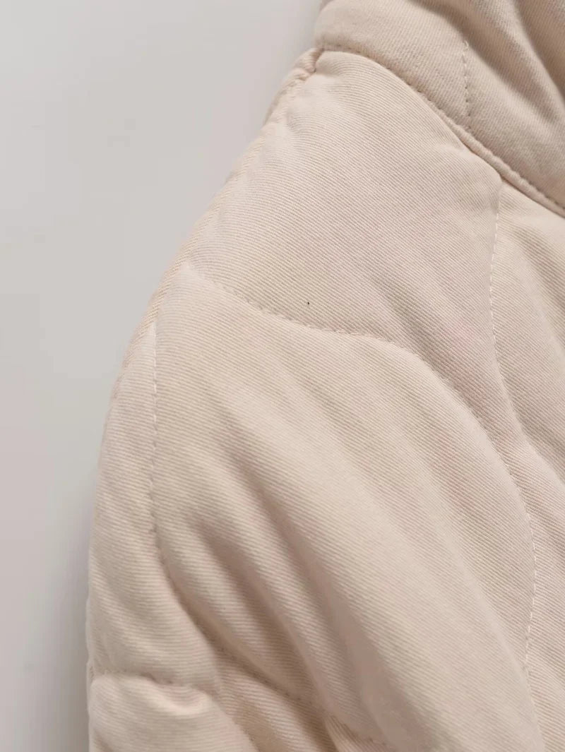 Women's Jacket Winter Vintage Loose Pockets Cotton Padded Coat