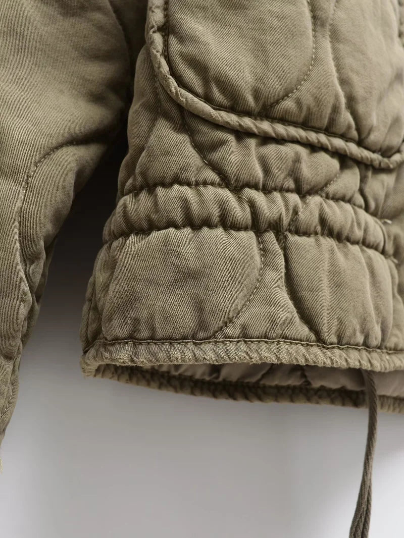 Women's Jacket Winter Vintage Loose Pockets Cotton Padded Coat