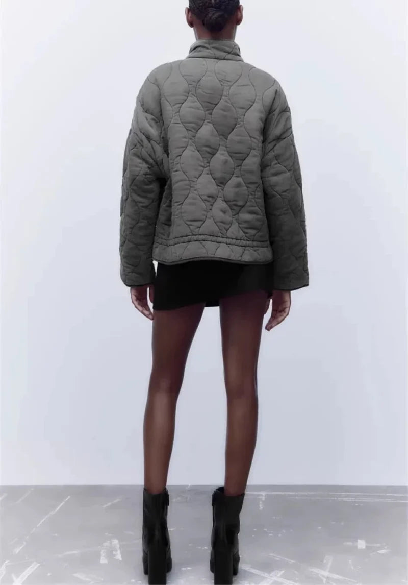 Women's Jacket Winter Vintage Loose Pockets Cotton Padded Coat