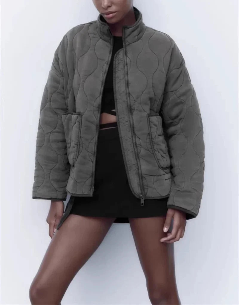 Women's Jacket Winter Vintage Loose Pockets Cotton Padded Coat