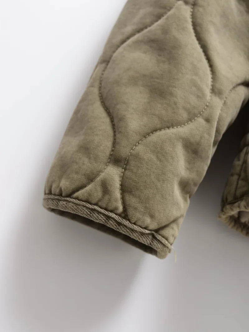 Women's Jacket Winter Vintage Loose Pockets Cotton Padded Coat