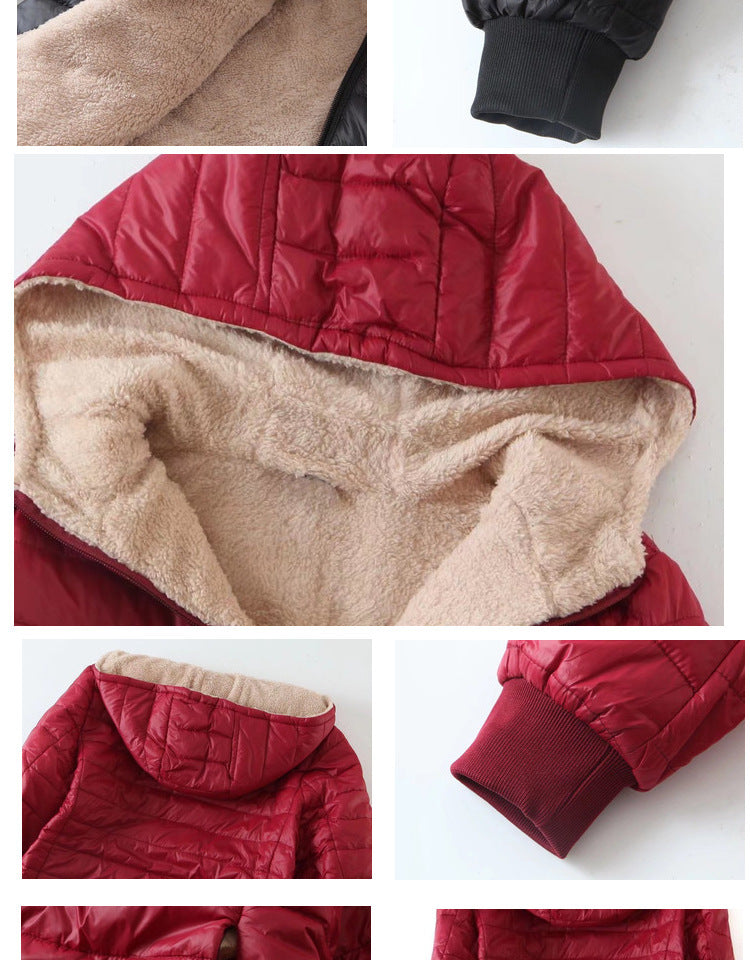 Women's Mid Long Korean hooded Slim Fit padded coat Long Sleeve Casual Outwear