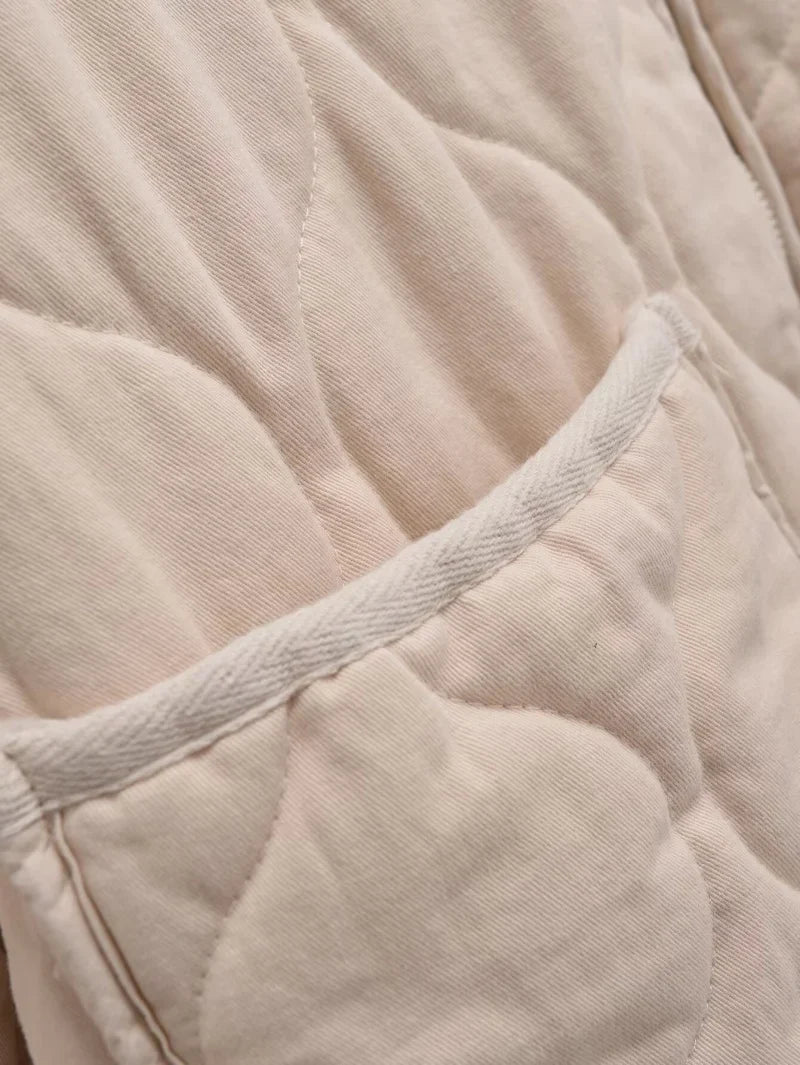Women's Jacket Winter Vintage Loose Pockets Cotton Padded Coat