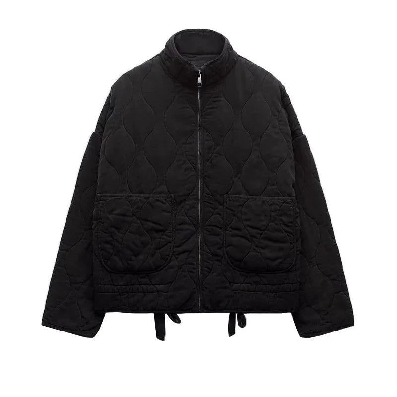 Women's Jacket Winter Vintage Loose Pockets Cotton Padded Coat