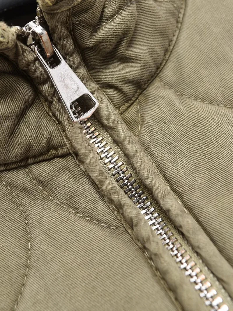 Women's Jacket Winter Vintage Loose Pockets Cotton Padded Coat