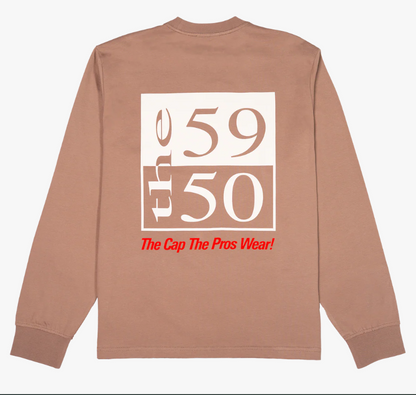 59FIFTY Archivist Taupe Gray Long Sleeve T-Shirt