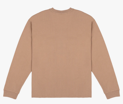 Alden Heavyweight Taupe Gray Long Sleeve Pocket T-Shirt
