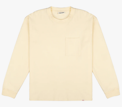 Alden Heavyweight Taupe Gray Long Sleeve Pocket T-Shirt