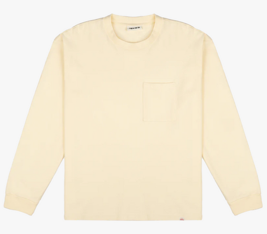Alden Heavyweight Taupe Gray Long Sleeve Pocket T-Shirt