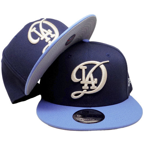 LA Dodgers New Era 2025 Evergreen 9Fifty Snapback - Navy, Light Blue, Cream