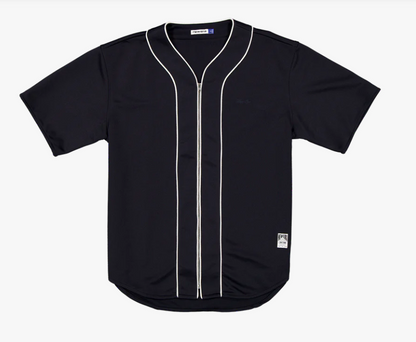 Piping Full-Zip Baseball Navy Jersey