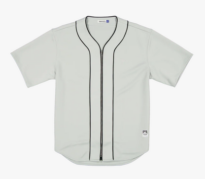 Piping Full-Zip Baseball Navy Jersey