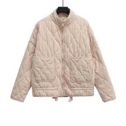 Women's Jacket Winter Vintage Loose Pockets Cotton Padded Coat