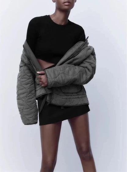 Women's Jacket Winter Vintage Loose Pockets Cotton Padded Coat