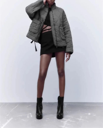 Women's Jacket Winter Vintage Loose Pockets Cotton Padded Coat