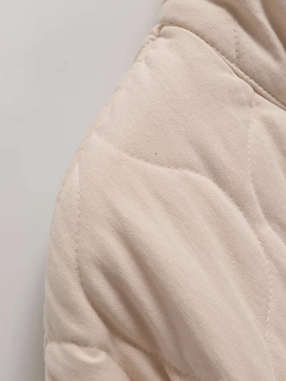 Women's Jacket Winter Vintage Loose Pockets Cotton Padded Coat