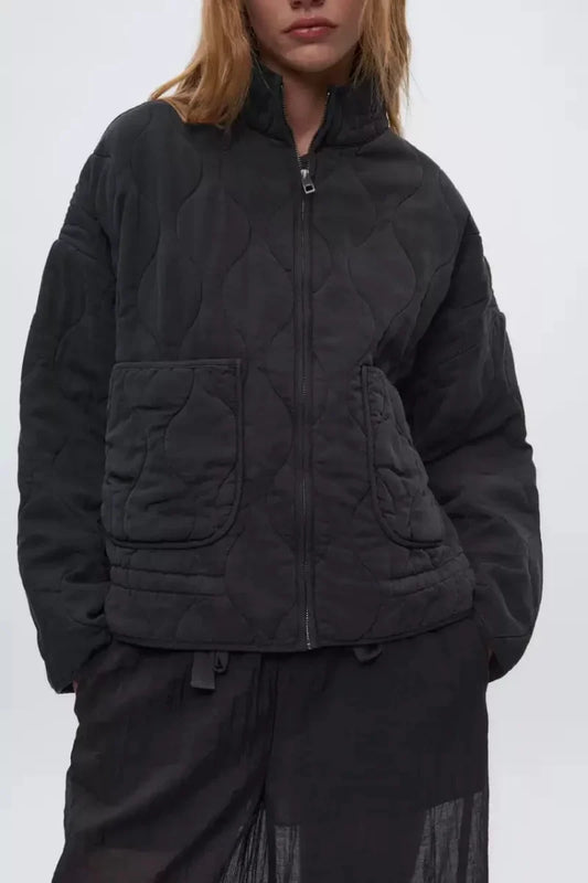 Women's Jacket Winter Vintage Loose Pockets Cotton Padded Coat