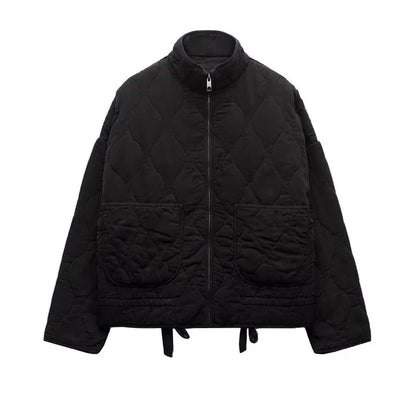 Women's Jacket Winter Vintage Loose Pockets Cotton Padded Coat
