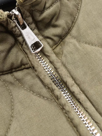 Women's Jacket Winter Vintage Loose Pockets Cotton Padded Coat